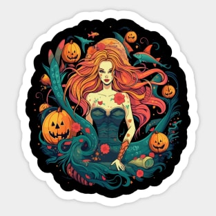Mermaid Halloween Sticker